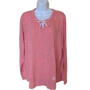 ---  Long Sleeve Peach Top Size 1X  (Flaw)